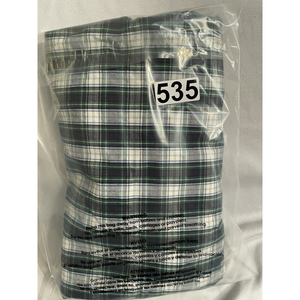 Polo Ralph Lauren Shorts Men Size 34 Green Plaid Flat Front Chino - Picture 8 of 8